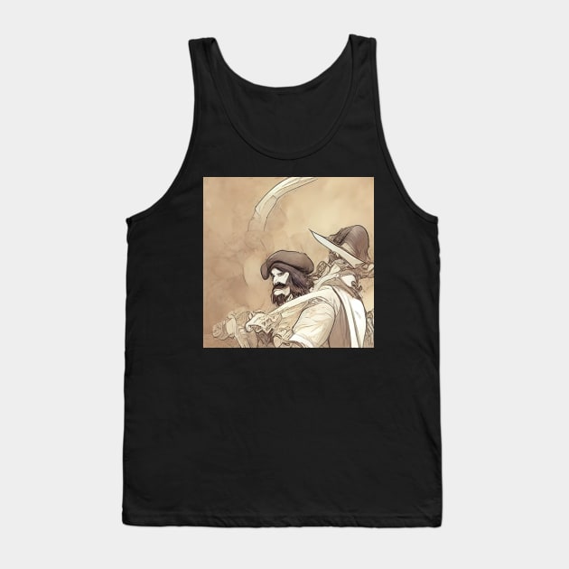 Swashbuckler | Comics Style Tank Top by ComicsFactory